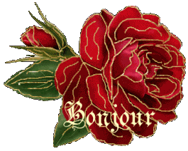 Gif bonjour rose